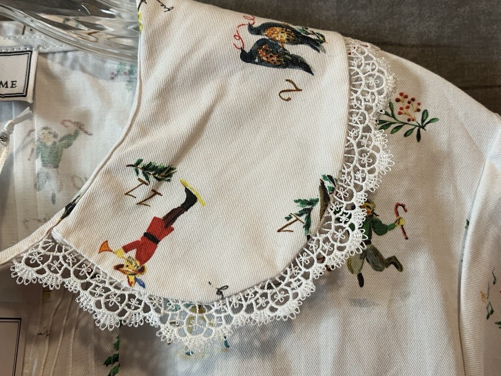 New girl’s size 14 Petite Plume nightgown 12 Days of Christmas white