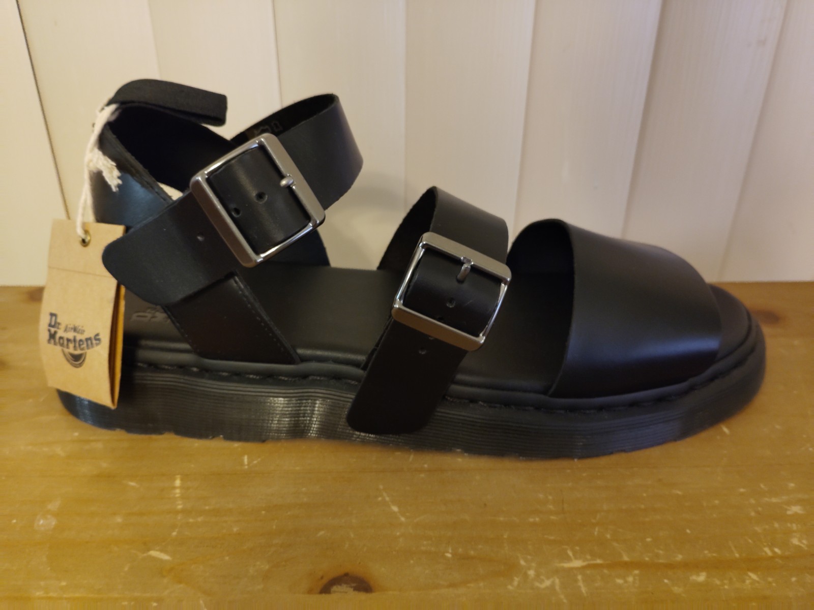 Dr. Martens Gryphon Mens Gladiator Sandals Black Atlas Leather Mens Size US 14