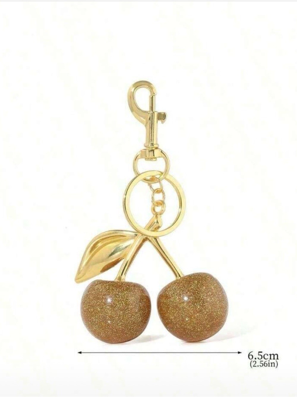 Cherry Glitter Bag Charm Keychain Coquette Y2K Purse Accessory