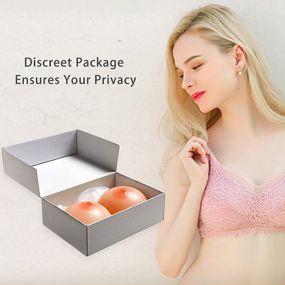 Silicone Breast Forms Bra Enhancers Prosthesis Fake Boobs Crossdresser One Pair