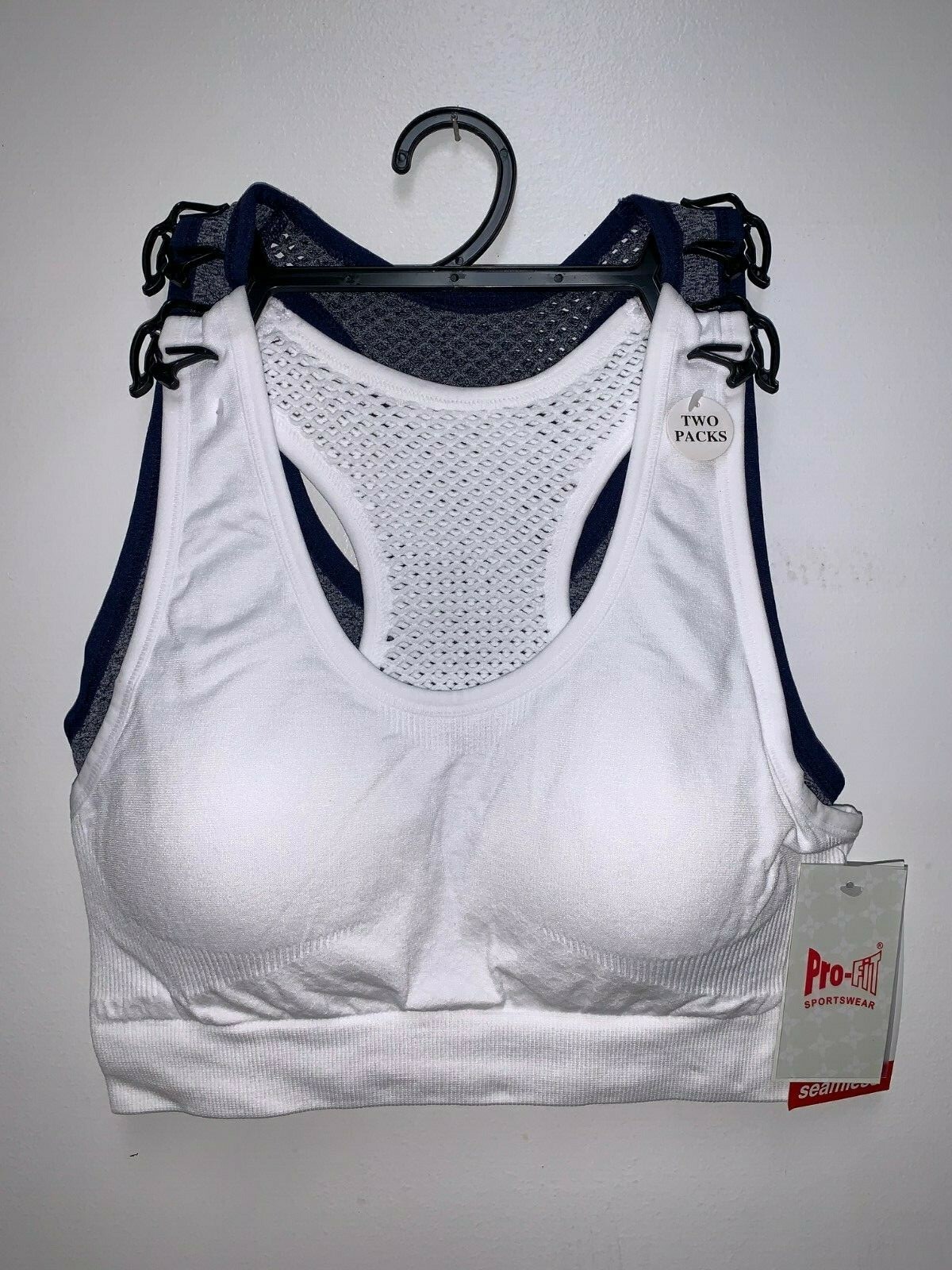 Padded 2 Pack High Impact Seamless Sports Bra Active Wear / Work Out,Gym &Yoga,