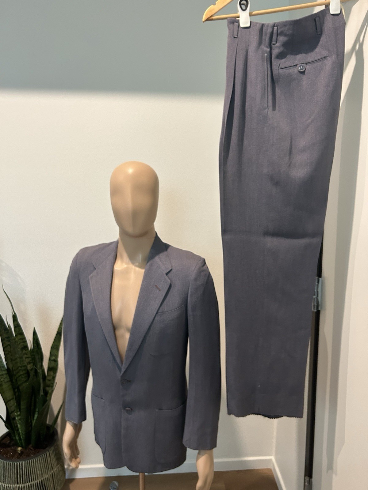Vintage 40’/50’s Steel Blue Fleck Suit Rockabilly