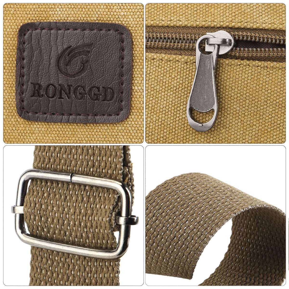 USA Vintage Canvas Crossbody Bag Portable School Satchel Messenger Shoulder Men