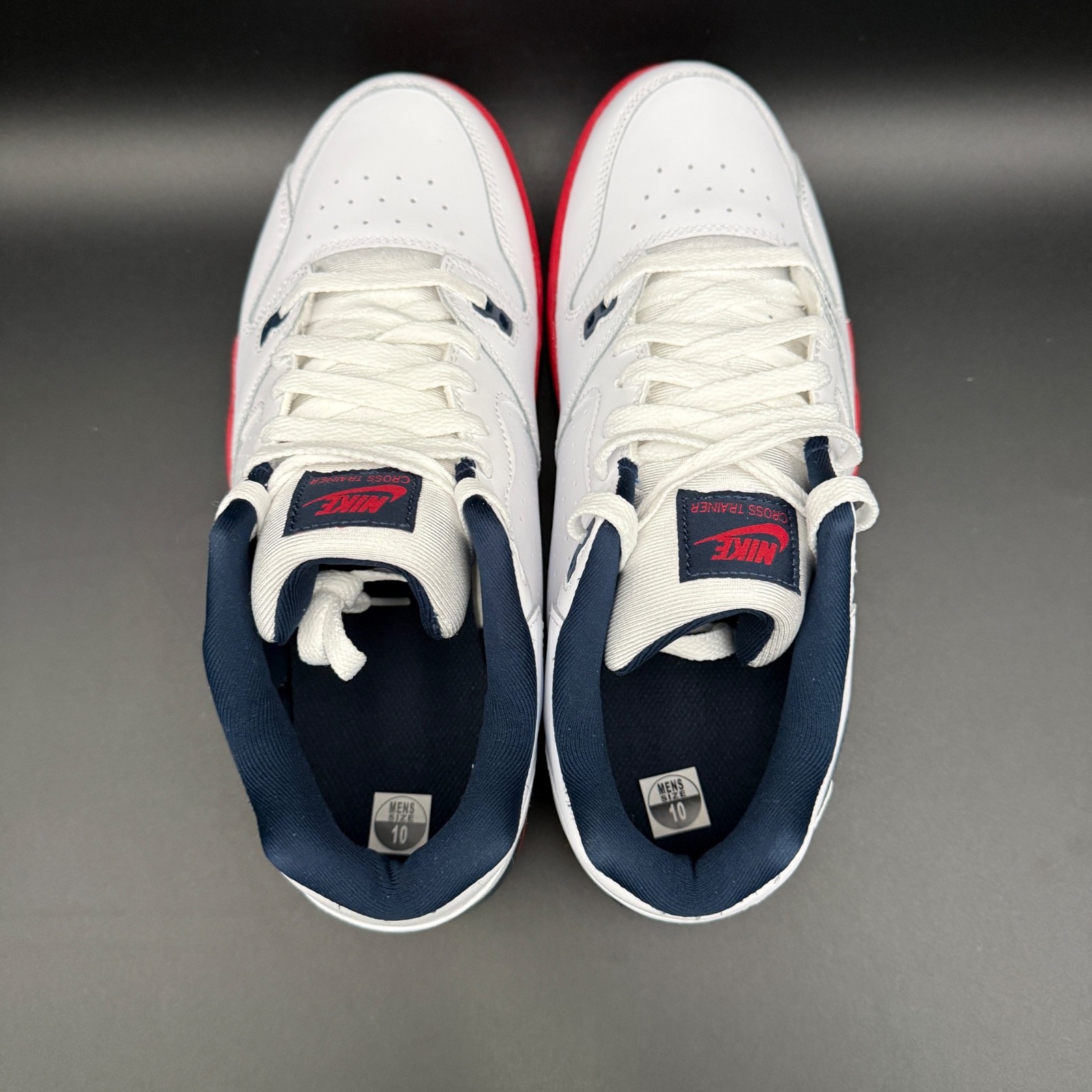 Nike Cross Trainer Low White Gym Red Blue Retro Sneakers CQ9182-101 Mens Size
