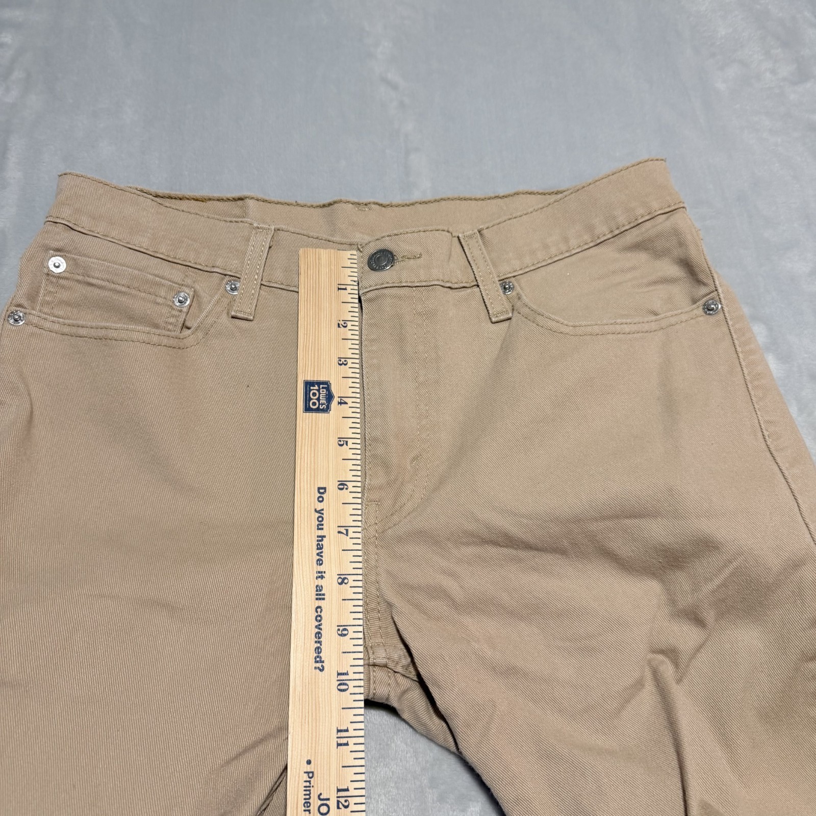 Levis 511 All Seasons Tech Pants Mens 32×32 Beige Slim Straight Fit Red Tab