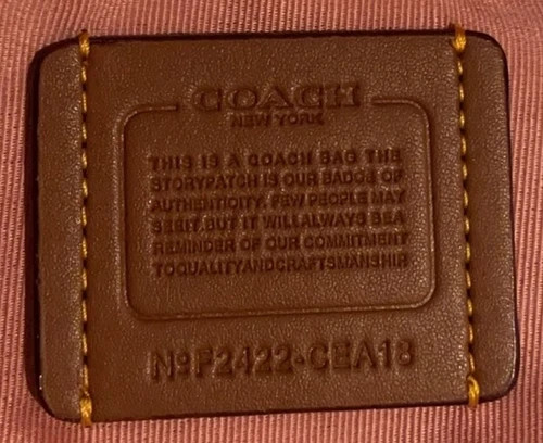 Coach Rowan Satchel Bag Signature Canvas With Charms Gold/Powder Pink CEA18 New
