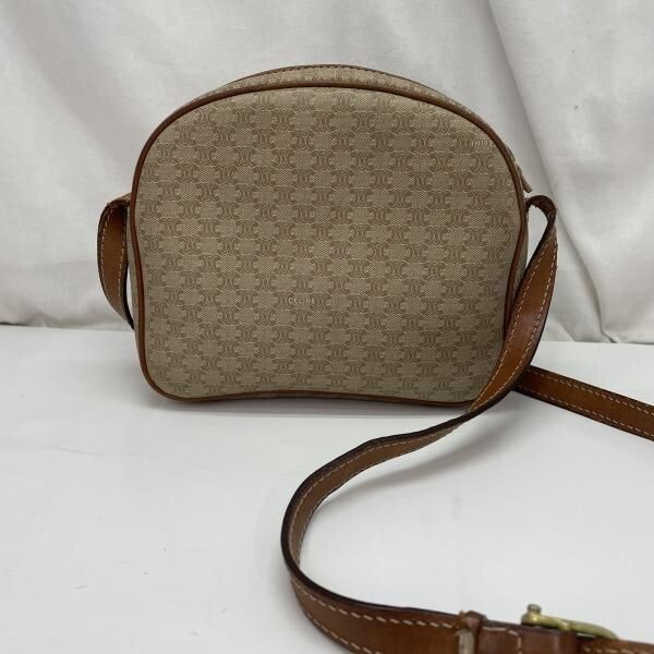 CELINE Shoulder bag Macadam Beige Vintage Authentic From Japan