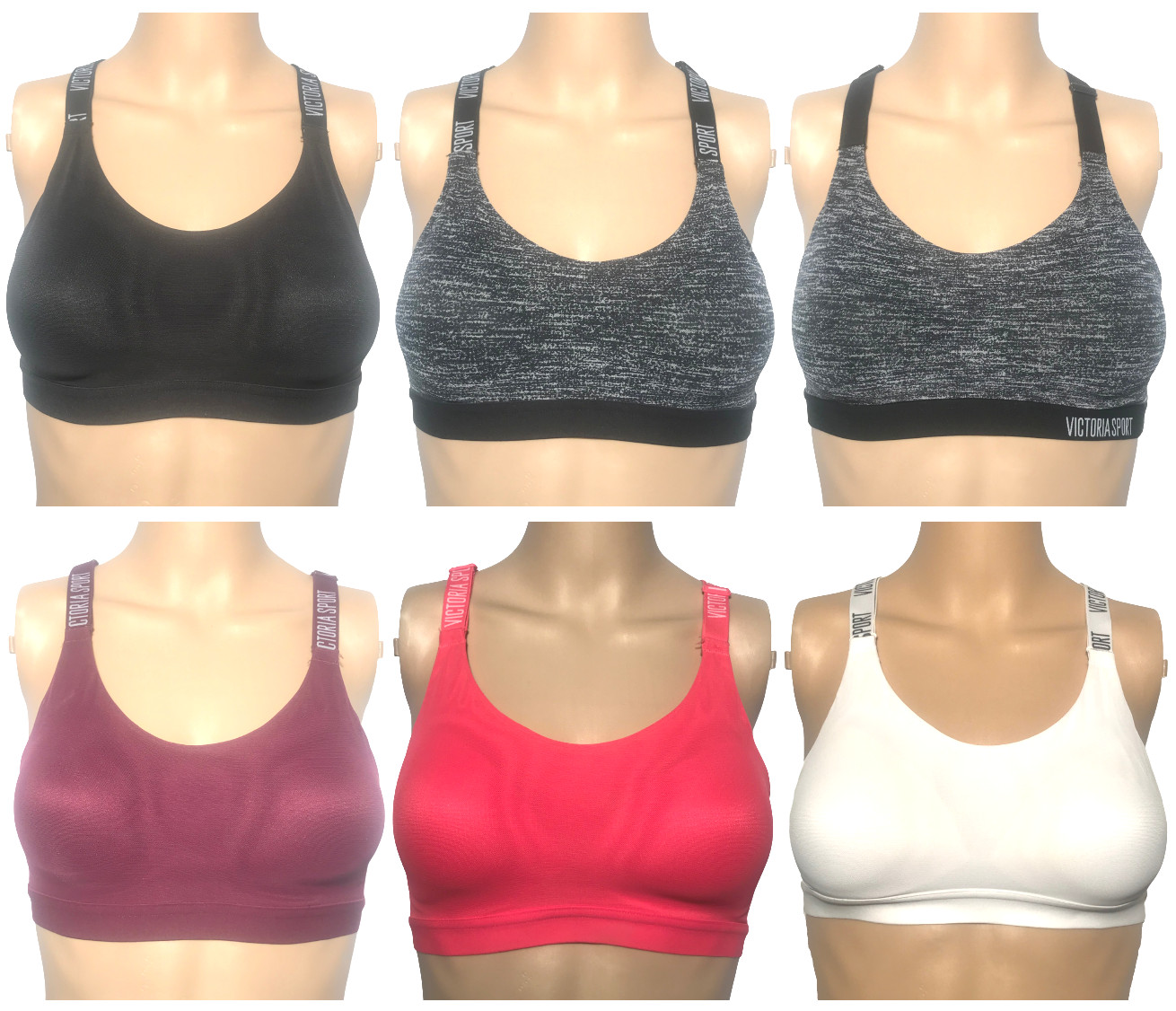 VICTORIAS SECRET INCREDIBLE LIGHTWEIGHT SPORTS BRA MEDIUM SUPPORT BLACK GRAY NWT