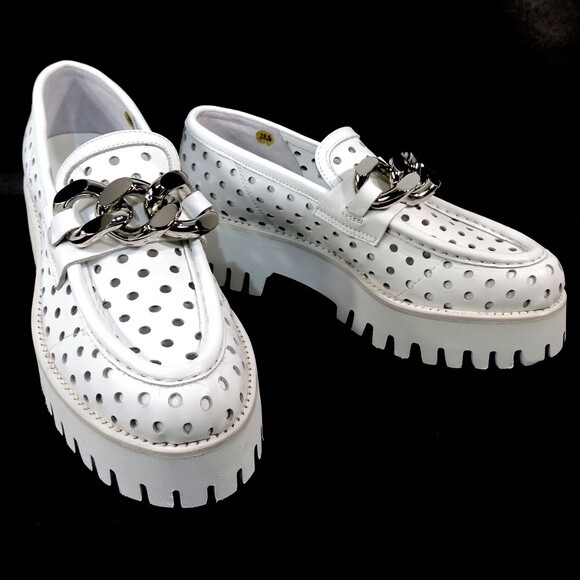 CASADEI 🇮🇹 WOMEN’S WHITE LEATHER COMFORT SUMMER LOAFERS