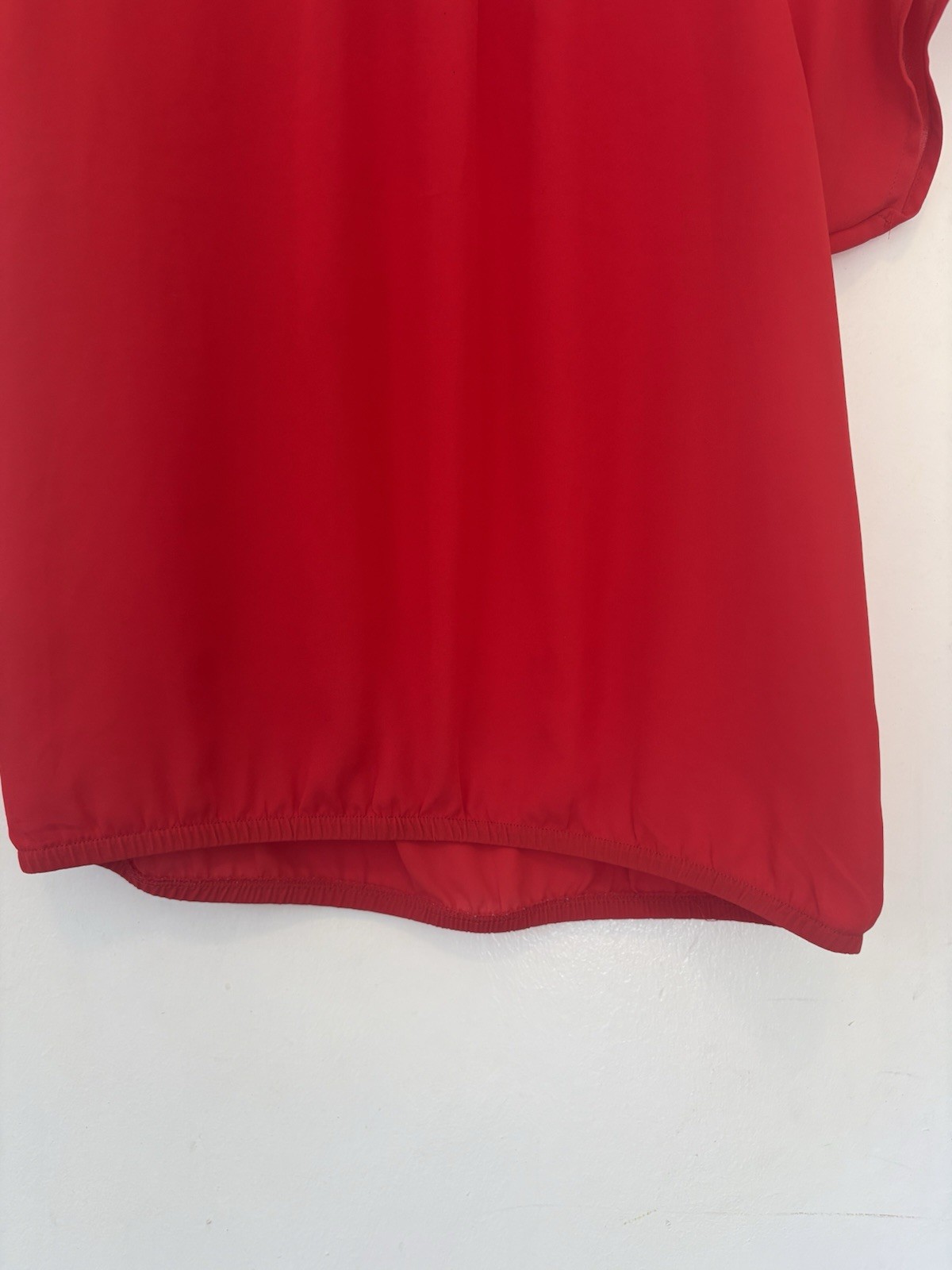 New Directions Blouse Top Ruffle Shirt Red Women’s Size Small