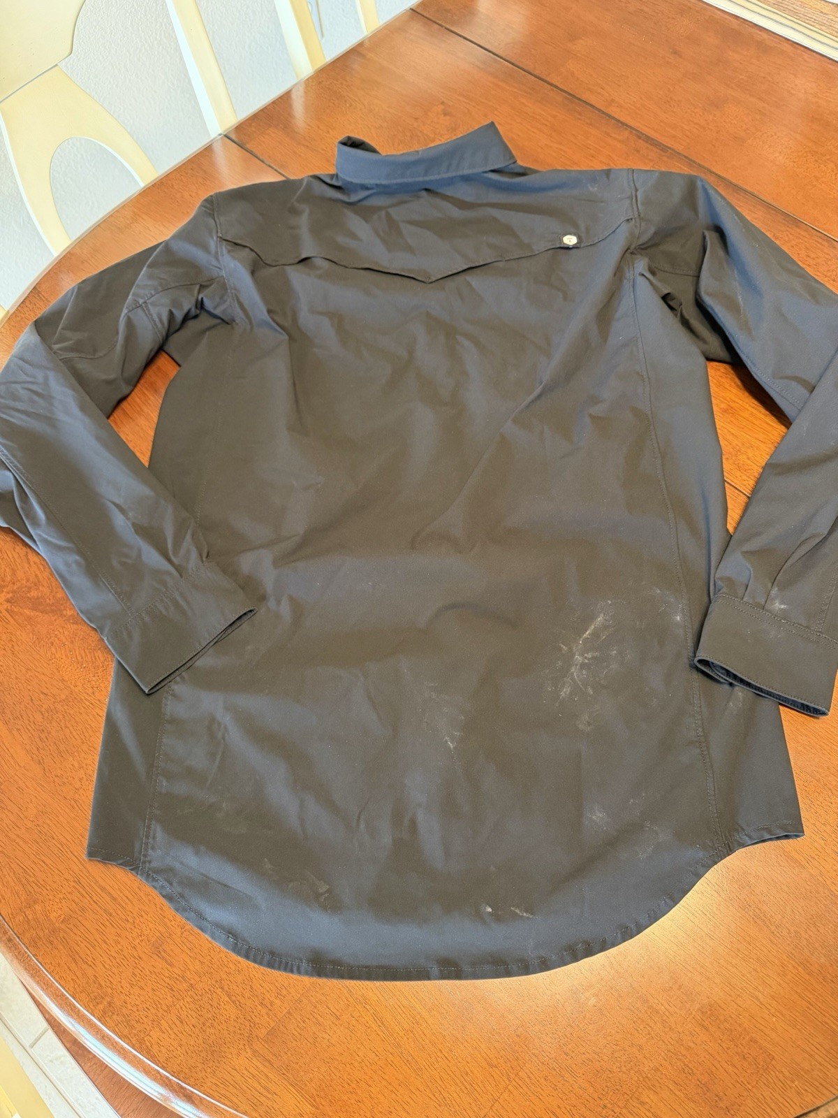 Truewerk Western Cloud Shirt Mens Medium Black Pearl Snap Up Work Performance
