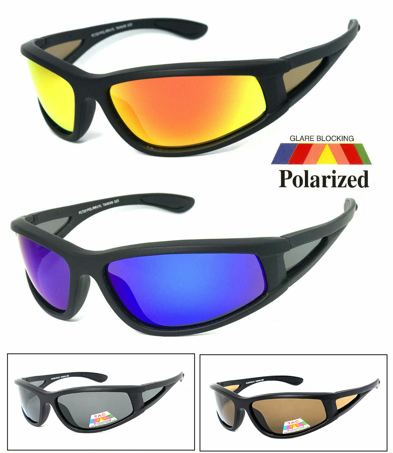 Sport Wrap Around Polarized Floating Sunglasses Biker Motor-cycle Fishing