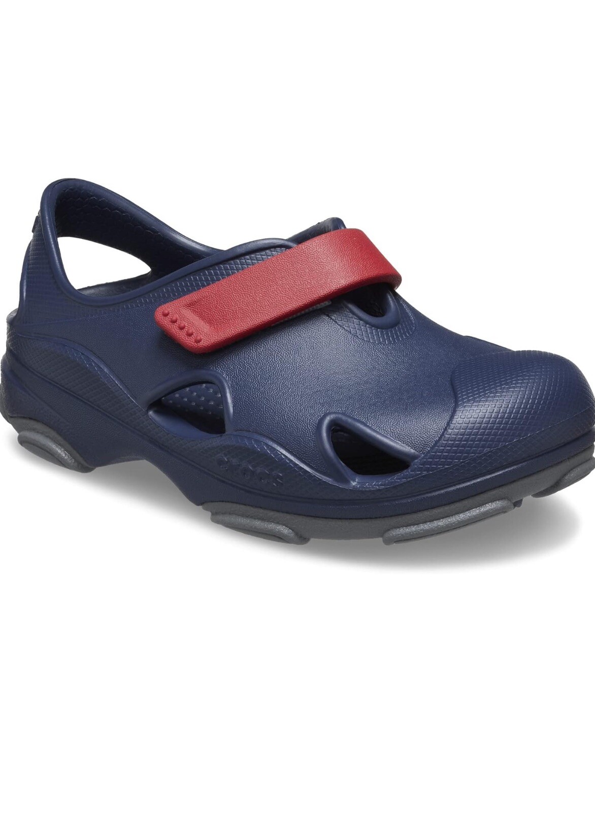 Crocs Unisex-Child All-Terrain Fisherman Sandals In Navy-Pepper Color (Size C9).
