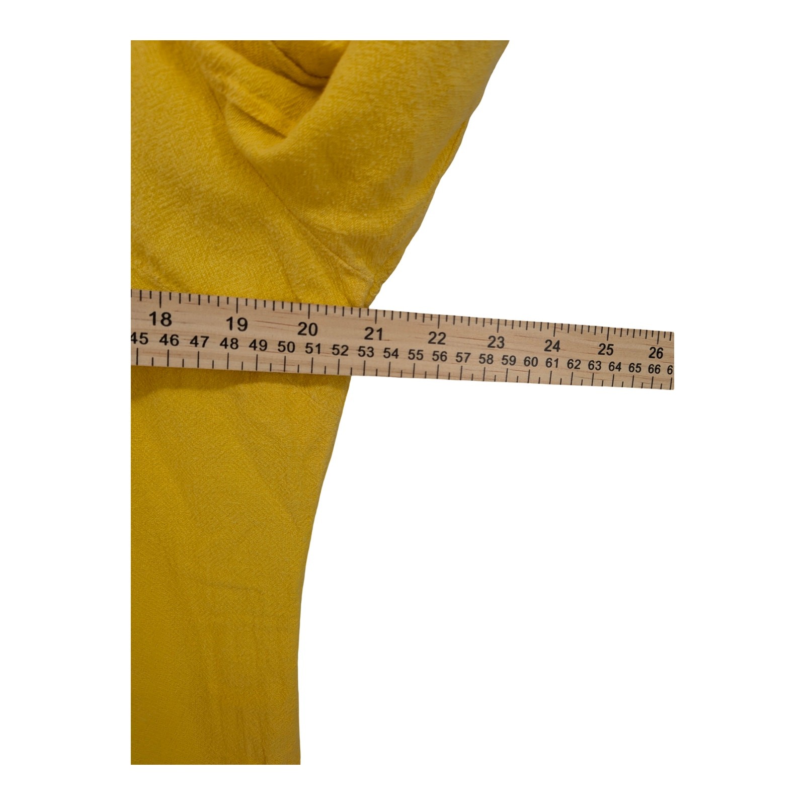 Soft Surroundings Yellow Textured Knit Top Petite Medium 100% Cotton 3/4 Sleeve
