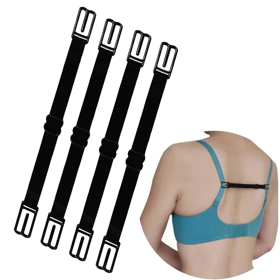 8Pcs Bra Strap Clips Elastic Non-slip Strap Holder Women Bra Rope Adjustable USA