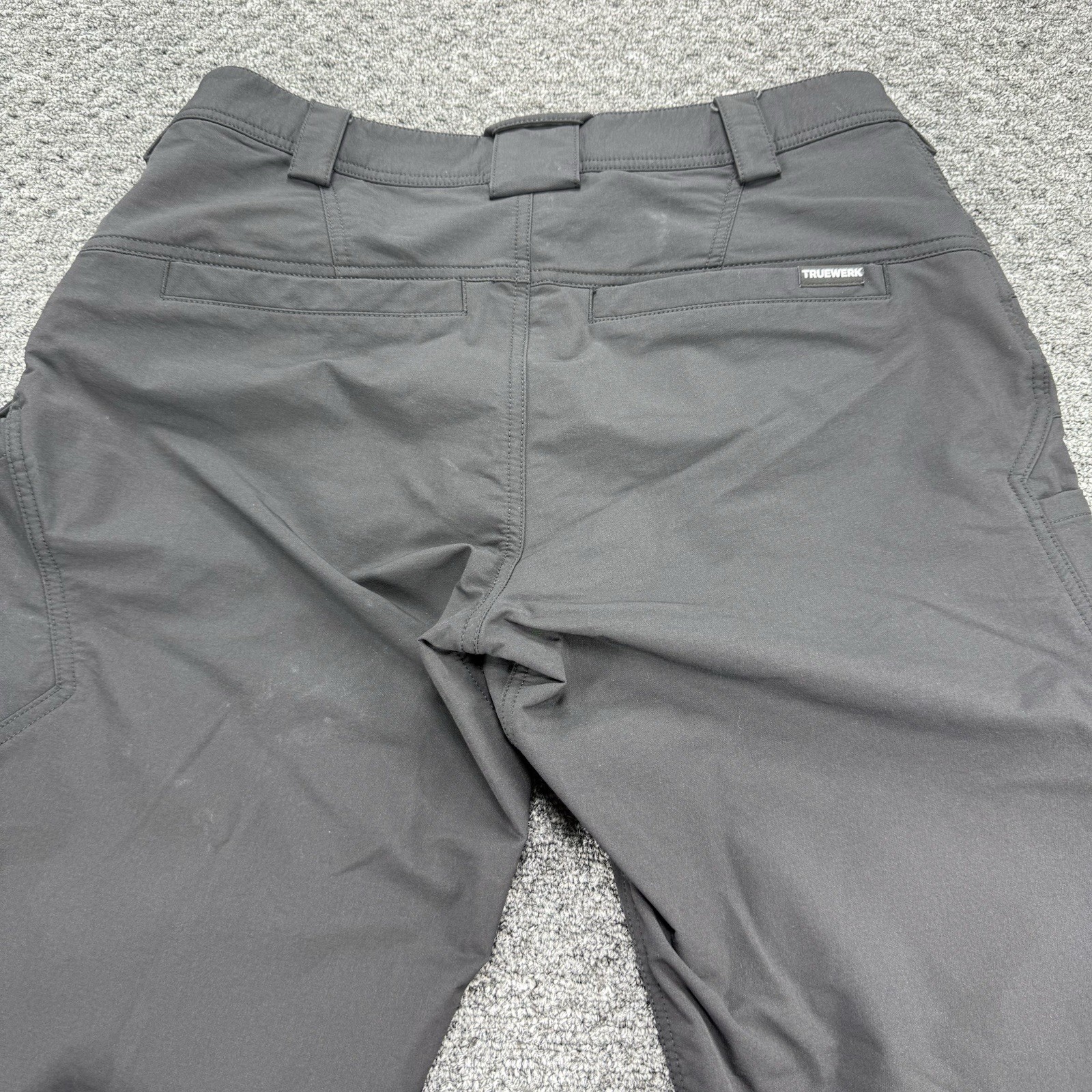 Truewerk T2 Werk Pant Mens 34×34 Black Cargo Utility Workwear EUC
