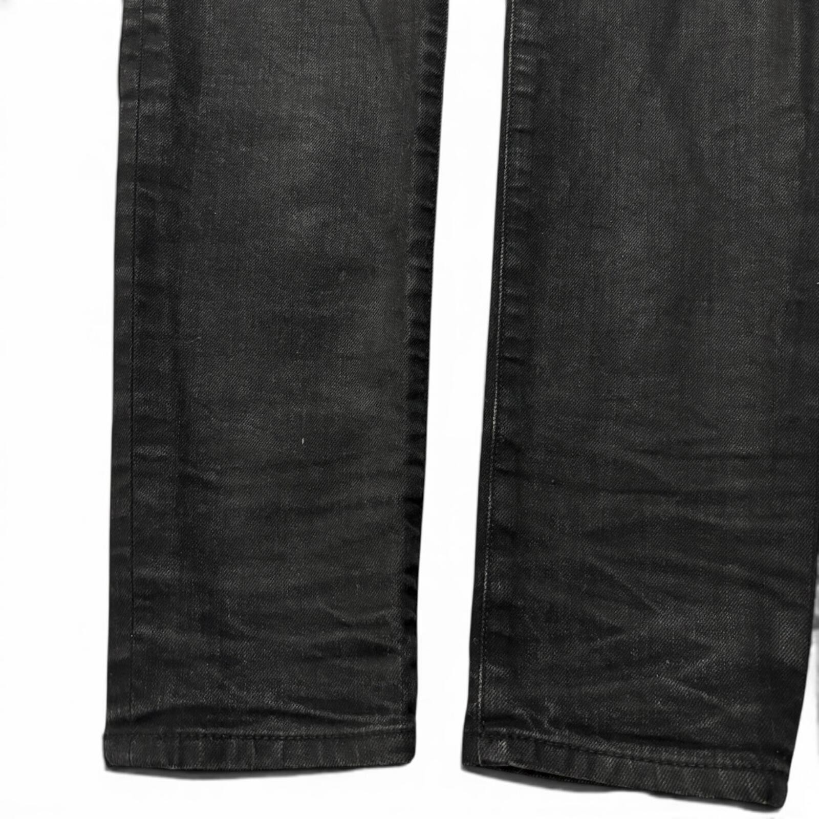 Saint Laurent Paris Black D01 Coated Denim Jeans