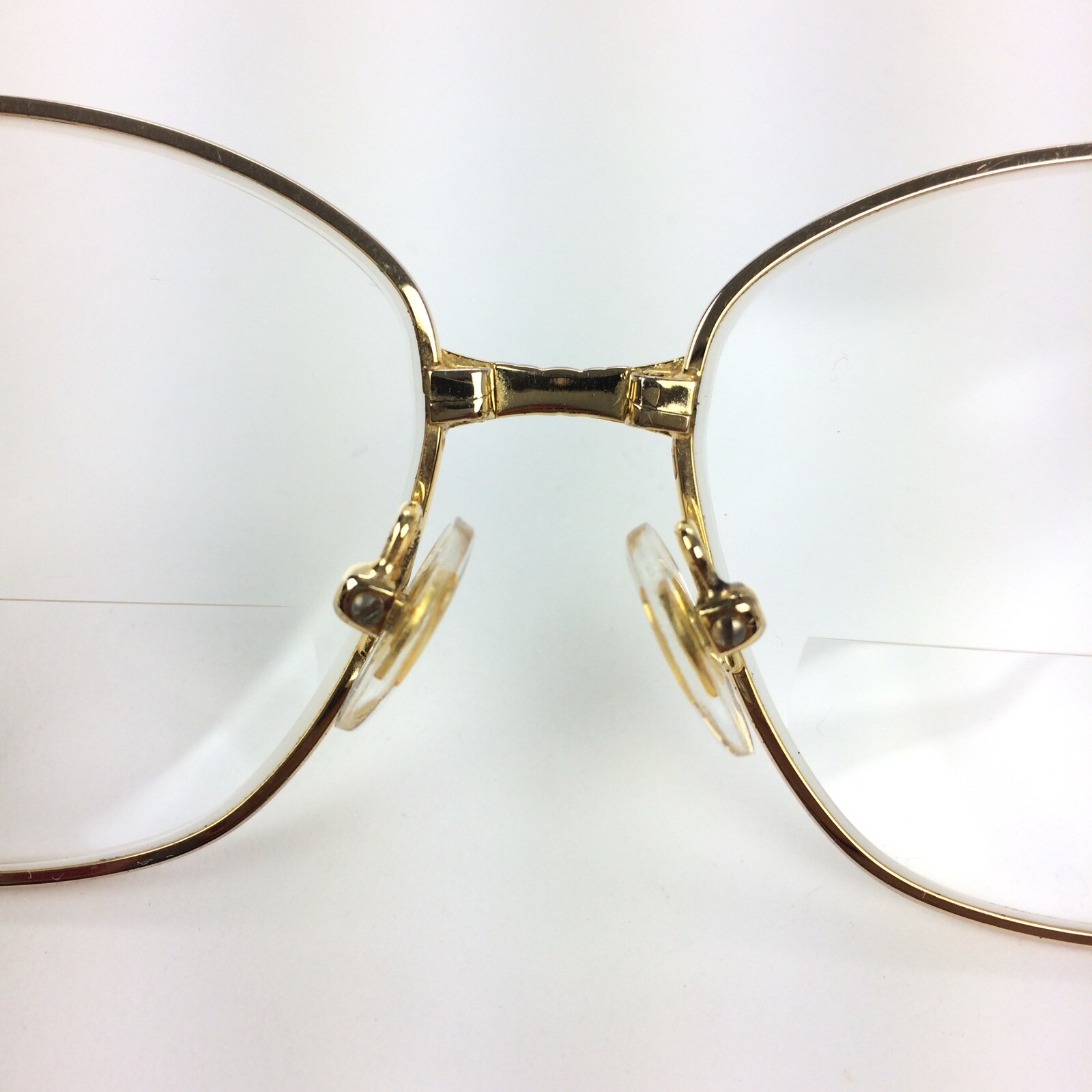 Vtg Silver Dollar Eyeglasses Plastic & Metal Jessica Gold RX Frames 51/12/121mm