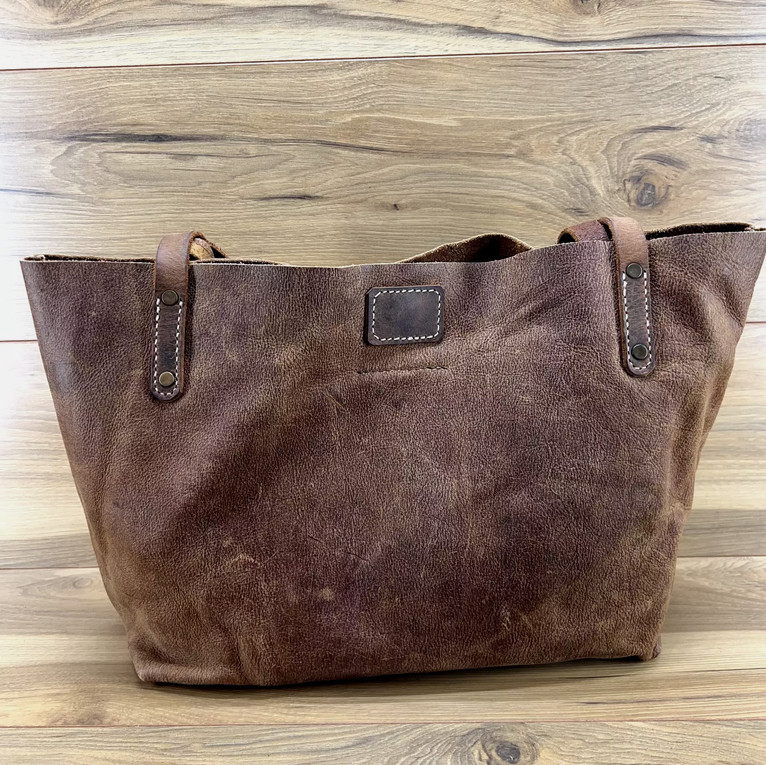 Handmade handbag Genuine Leather Tote Bag Oversized Shopper Handbag with Tassel
