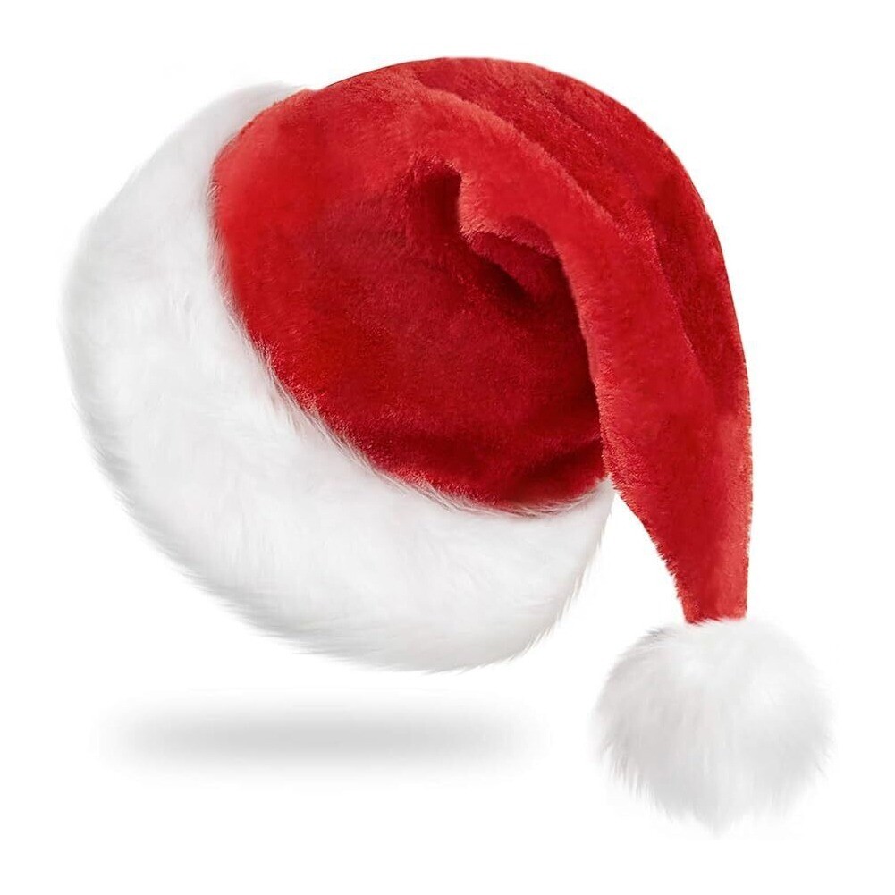 Christmas Santa Claus Cap Adult Christmas Holiday Hat Thickened Santa Claus Hat
