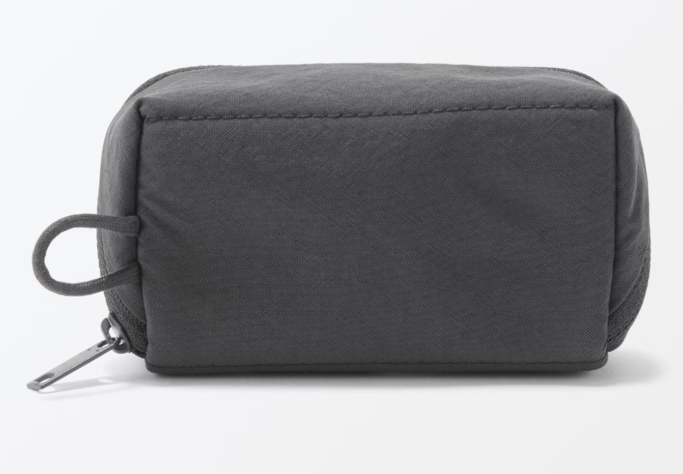 MUJI Wrinkled Nylon Wide Opening Pouch Small 4.3 x 2.4 x 1.4”(11x6x3.5cm) Japan