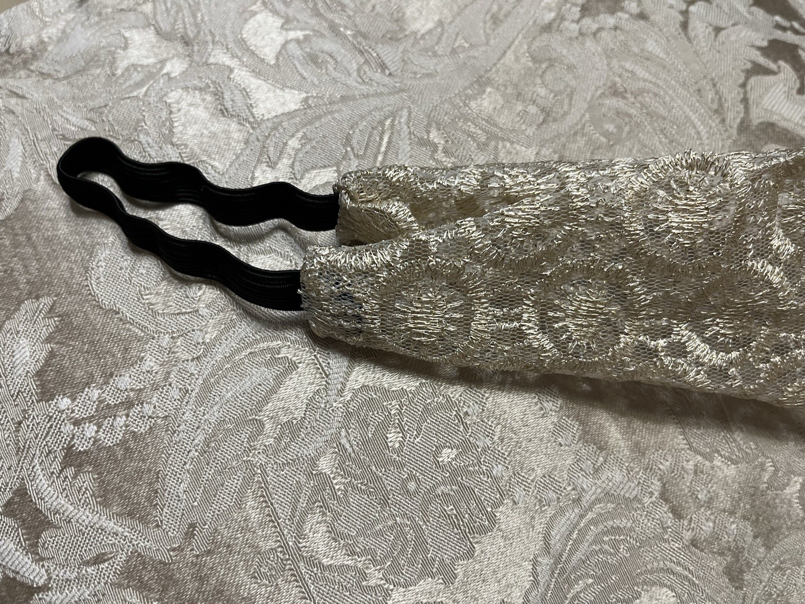 Women Lace Headband Stretch Hairband Elegant Wide Headwrap