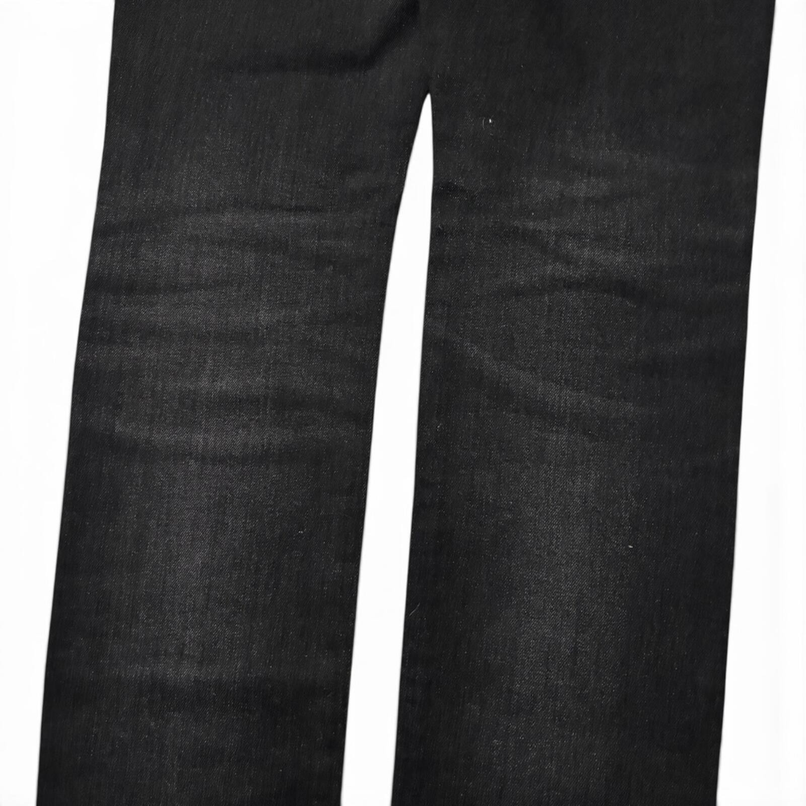 Saint Laurent Paris D02 Black Washed Knee Rip Denim Jeans