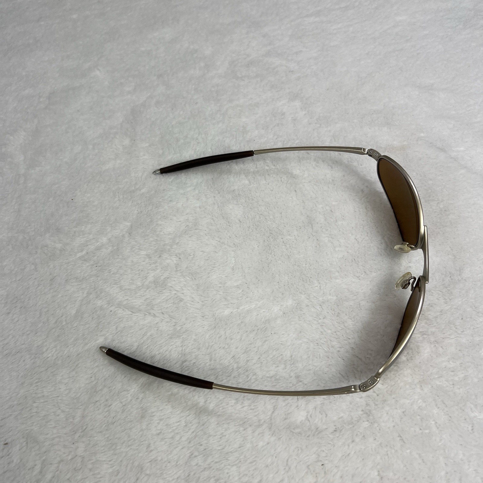 Vintage Oakley A Wire 2.0 Sunglass Gold Tan Frame Gold Brown Lenses