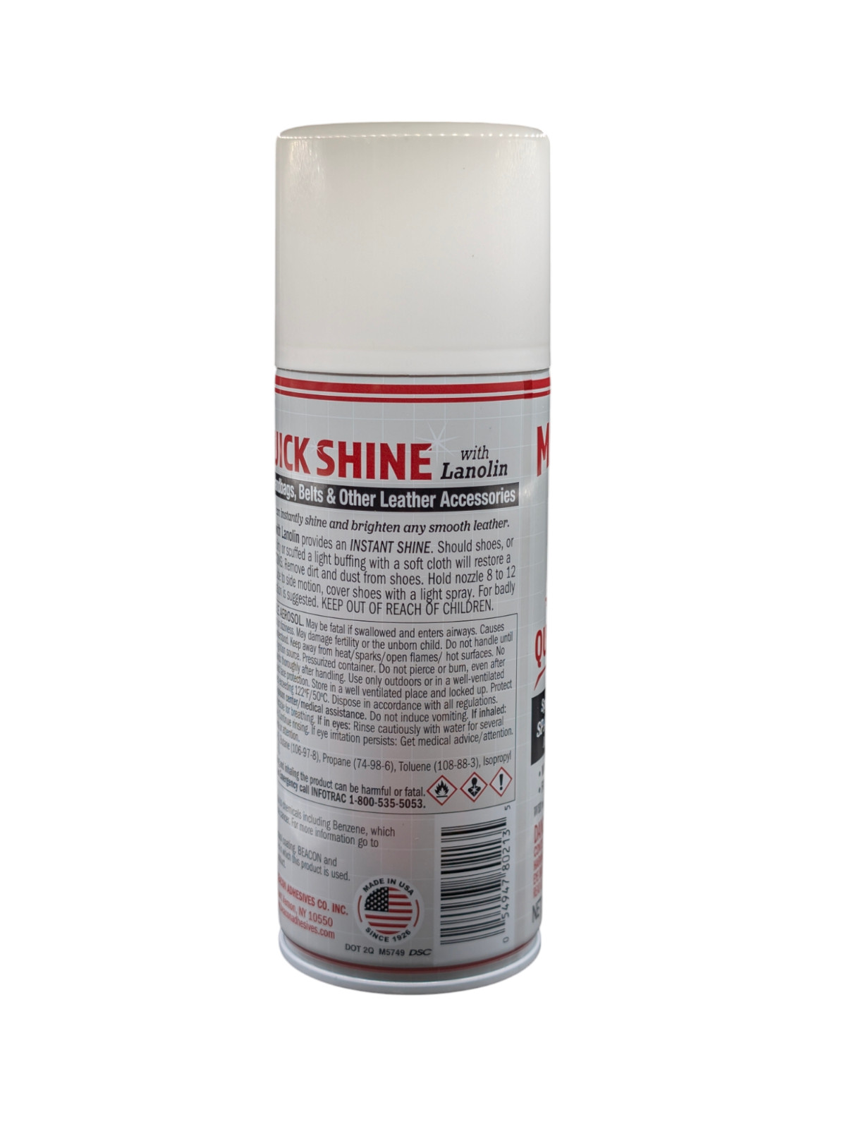 Master Quick Shine 10 oz can w/Lanolin – Shoe Shine -Boot Shine – Leather Belts