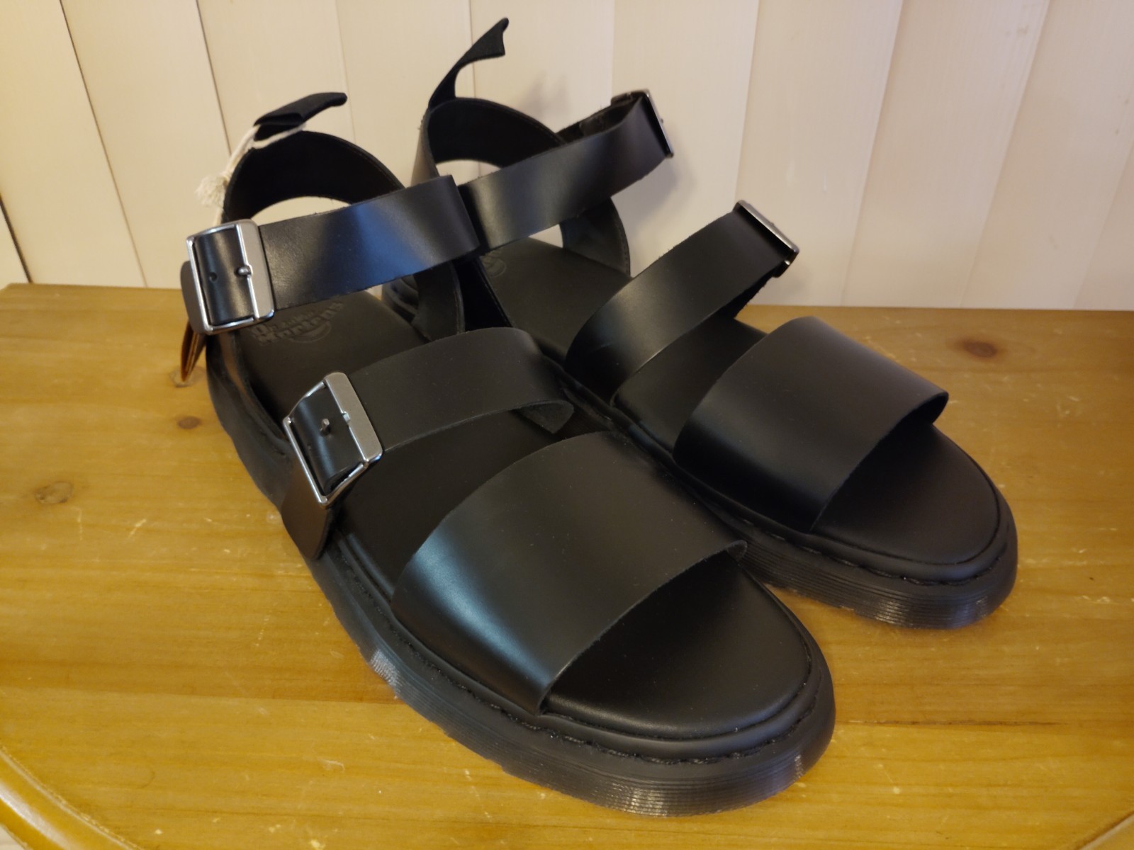 Dr. Martens Gryphon Mens Gladiator Sandals Black Atlas Leather Mens Size US 14