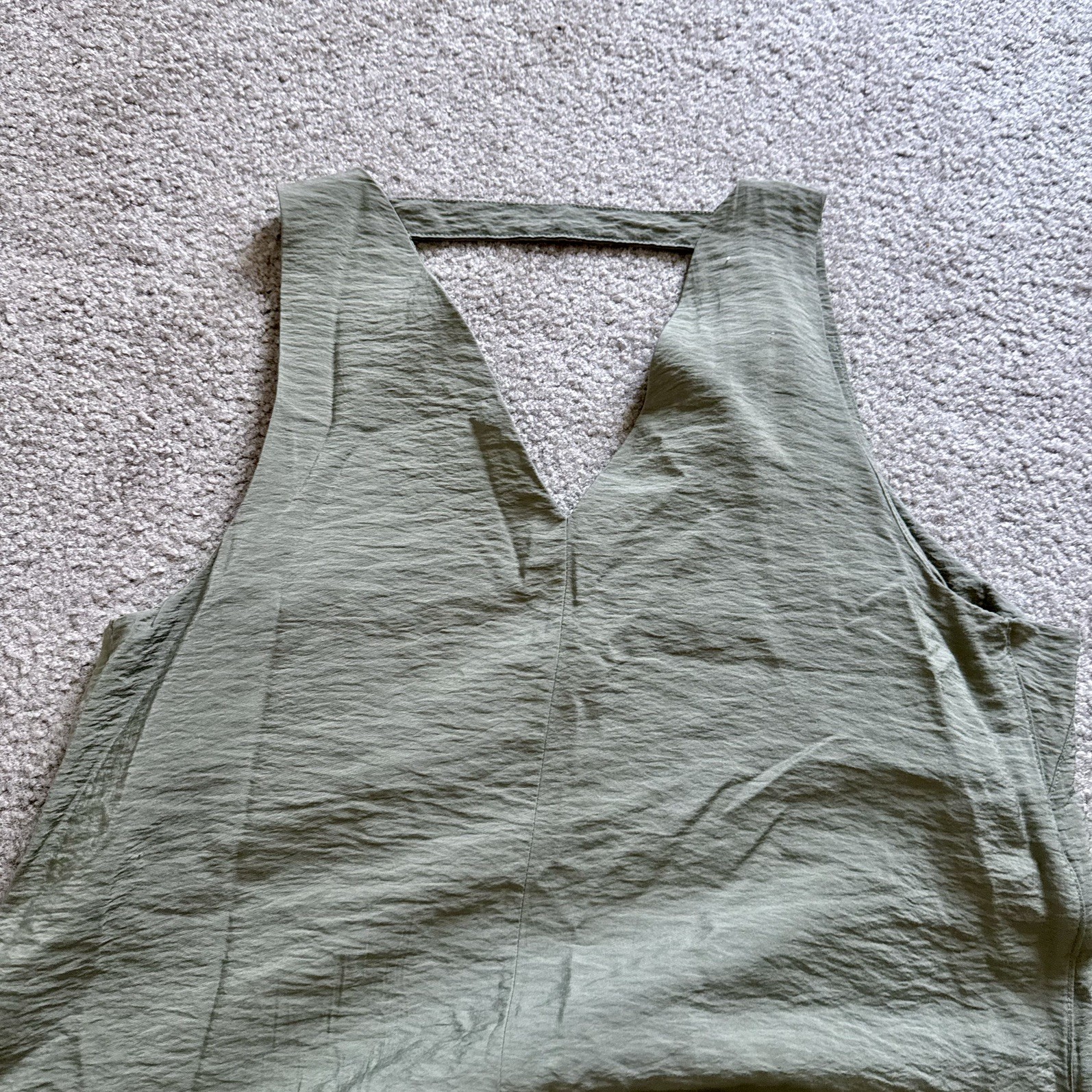 Banana Republic Sleeveless Dress Size Medium Olive Green Pockets