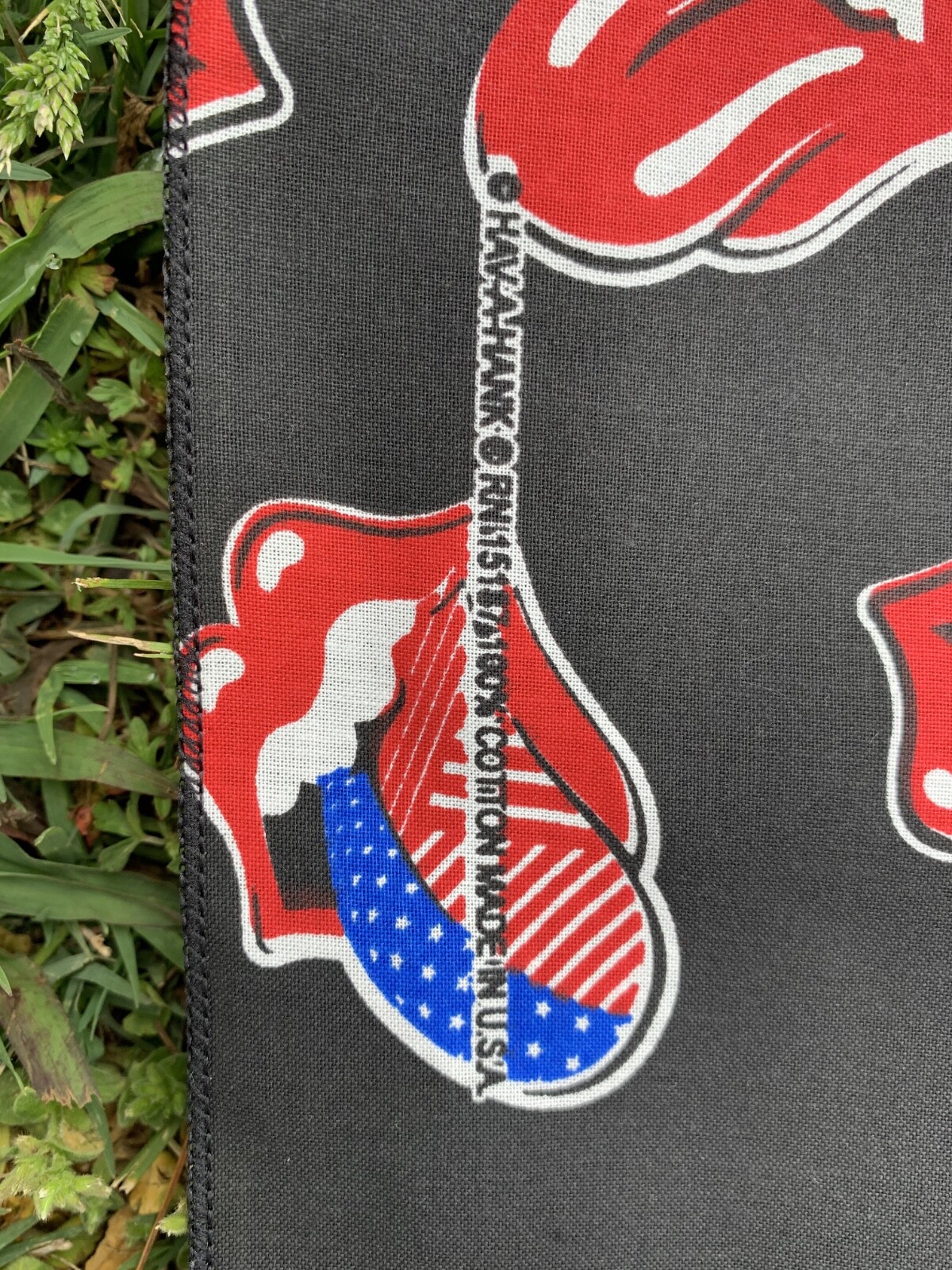 Rock & Roll 22×22 Bandanna USA Made 100% Cotton Bikers to Hikers Crafts Costumes