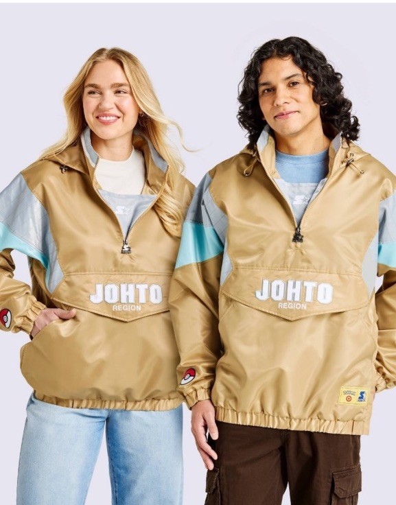 Pokemon x Target Starter Pullover Jacket Gold JOHTO Large Confirmed