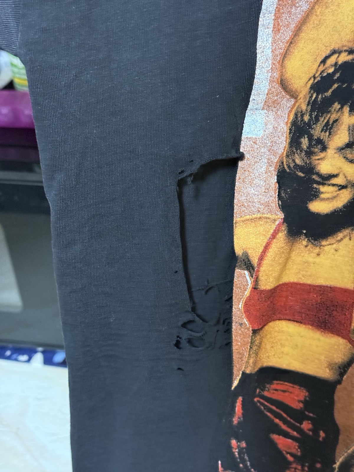 Dry Rot Vintage 90s Whitney Houston Rap Tee Not Wearable For Display Sold As Is