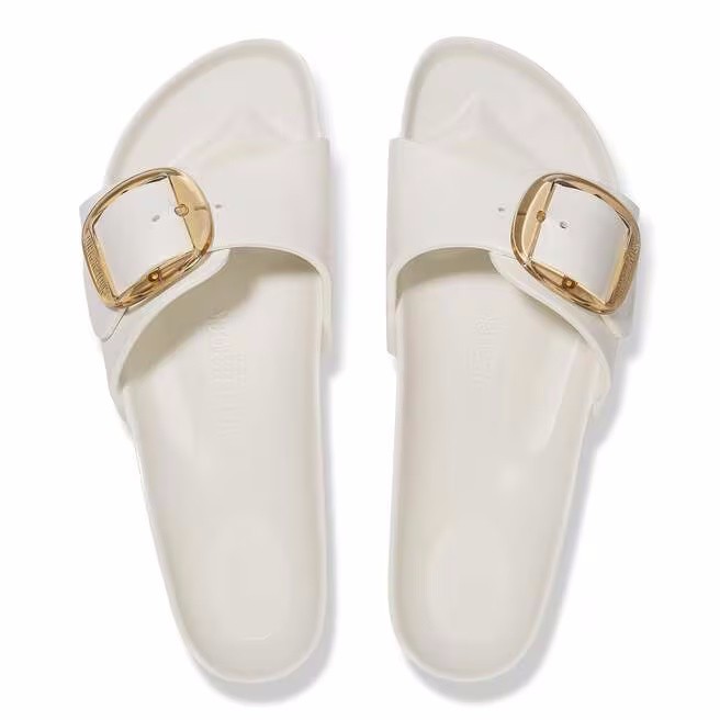Birkenstock Womens Madrid Big Buckle EVA Sandals 1029633 – Eggshell
