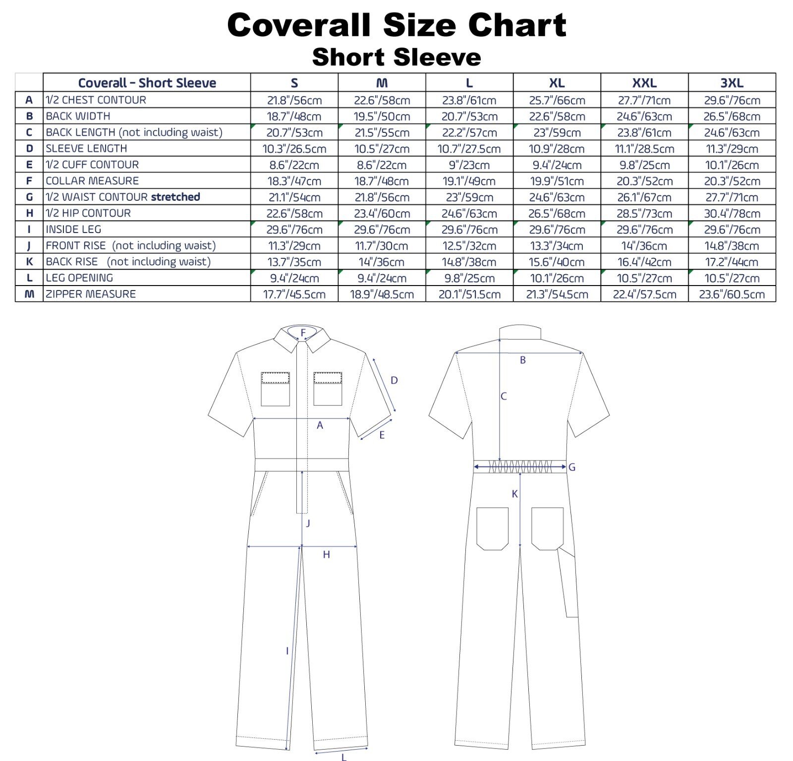 Men’s Coverall Short Sleeve Jumpsuit Cotton Blend Zipper Front Pockets Overalls