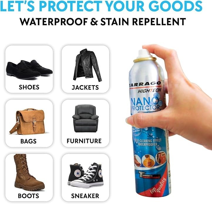 Tarrago Nano Shoe Protector Spray for Leather Suede Nubuck Textile Waterproofer