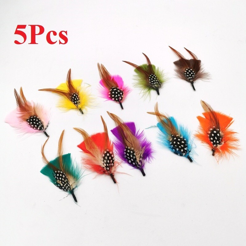 Hat Feathers 5 Pcs Assorted Natural Feather Accessories for Fedora Cowboy hat.