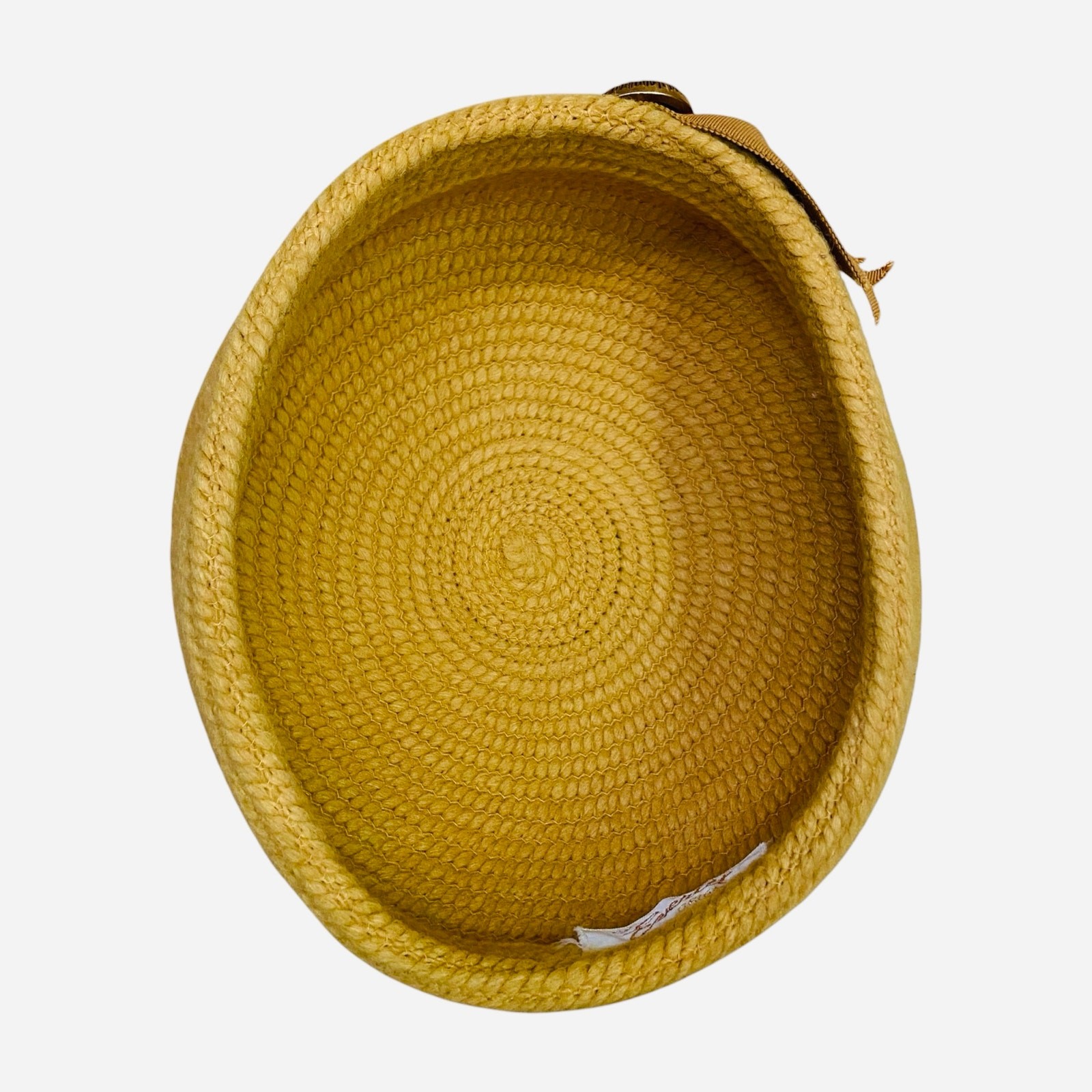 1960s Golden Yellow Pillbox Hat Everitt Original Woven Tilt Hat