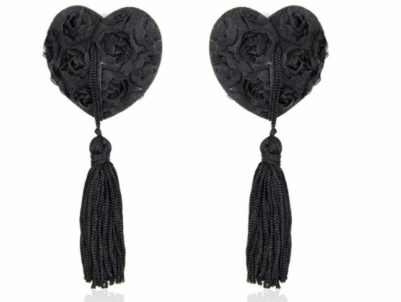 1pc Pasties Breast Bra Stickers Women Sequin Tassel Nipple Cover Adhesive Heart