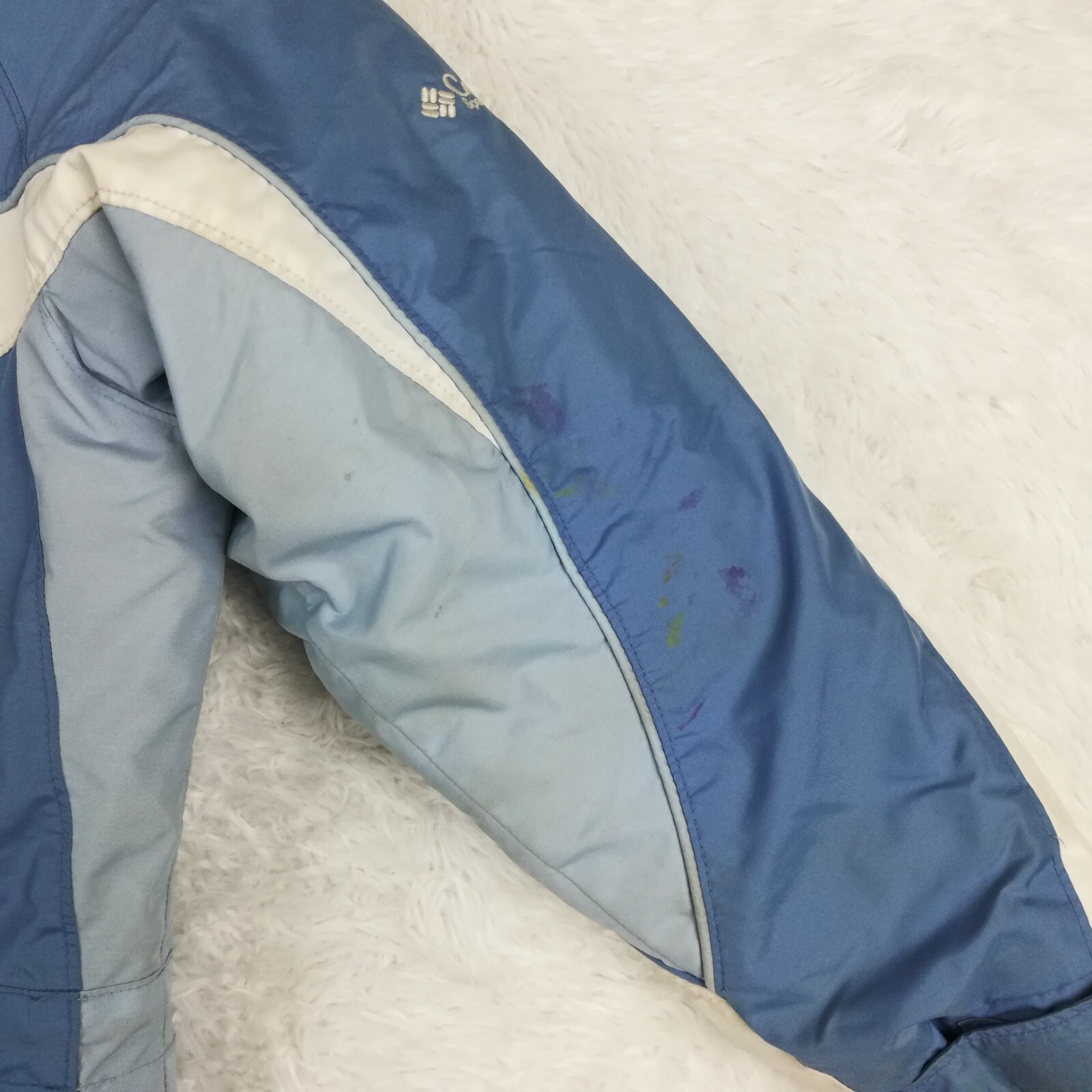 Columbia Girls Jacket Insulated Blue Full Zip Pockets Youth 7/8