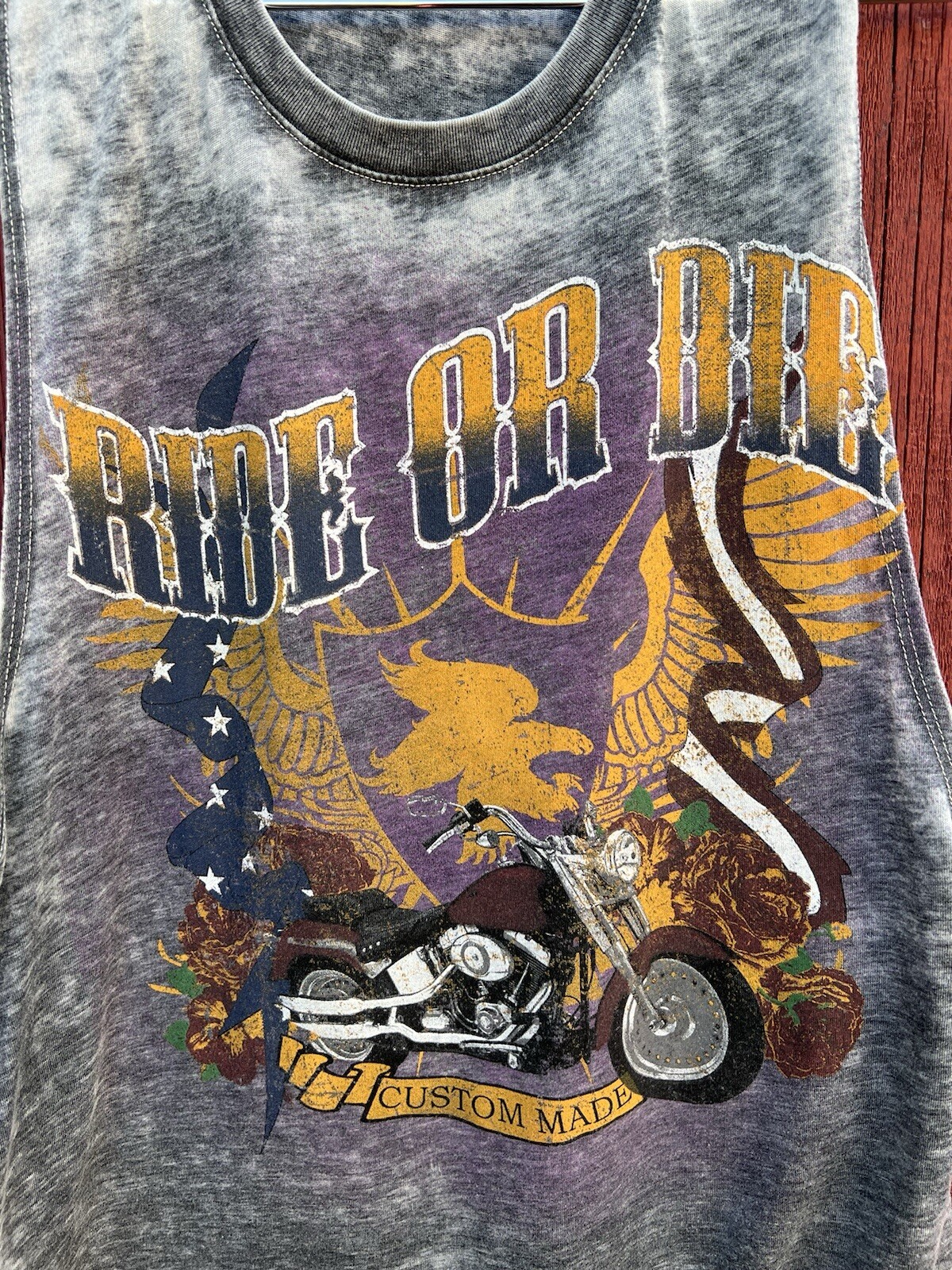 Urban Outfitters Project Social T Tank Top Biker Soft Thin Ride Or Die Vintage