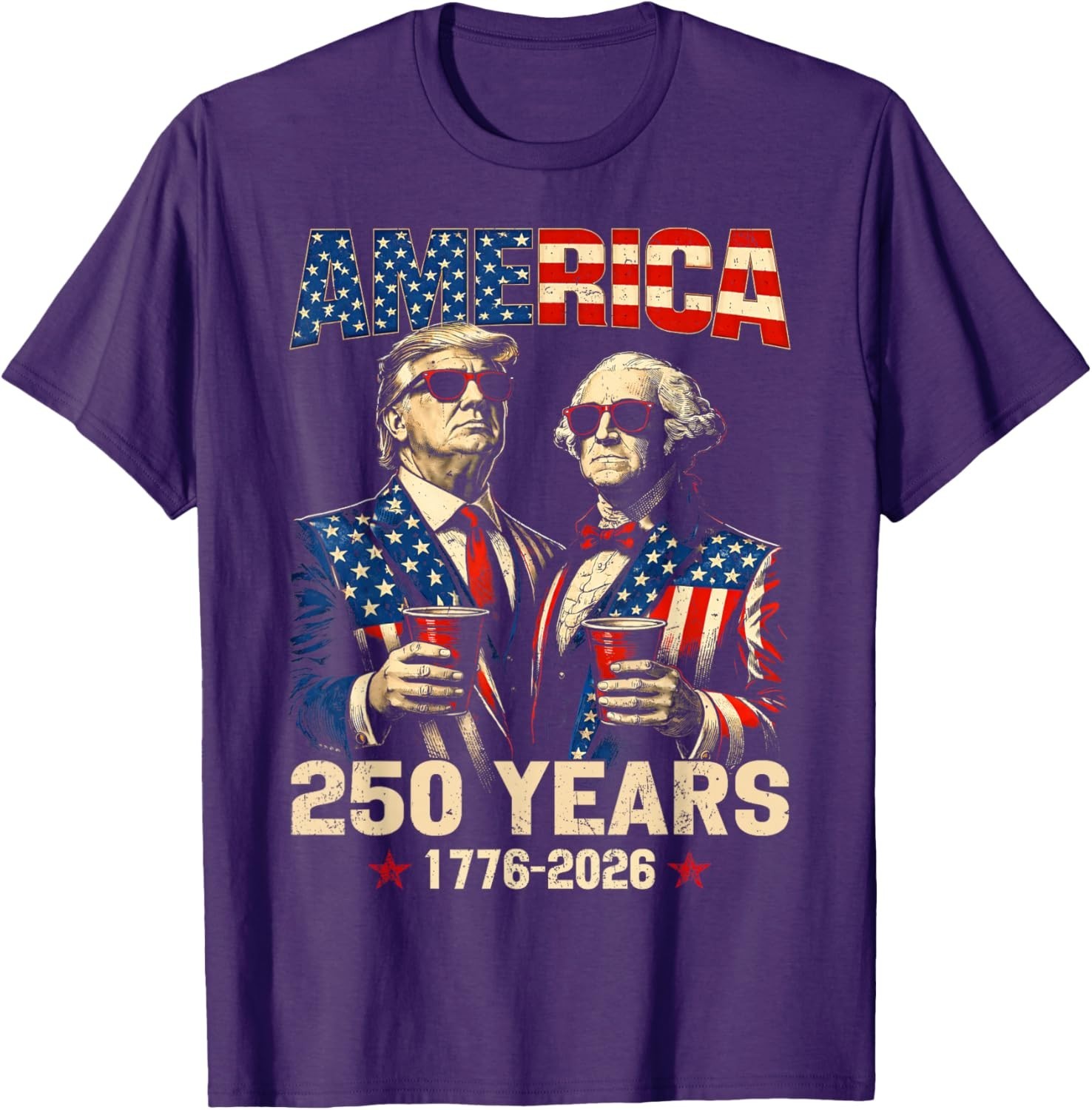 250 Years America Anniversary 250th Funny Trump Washington Unisex T-Shirt