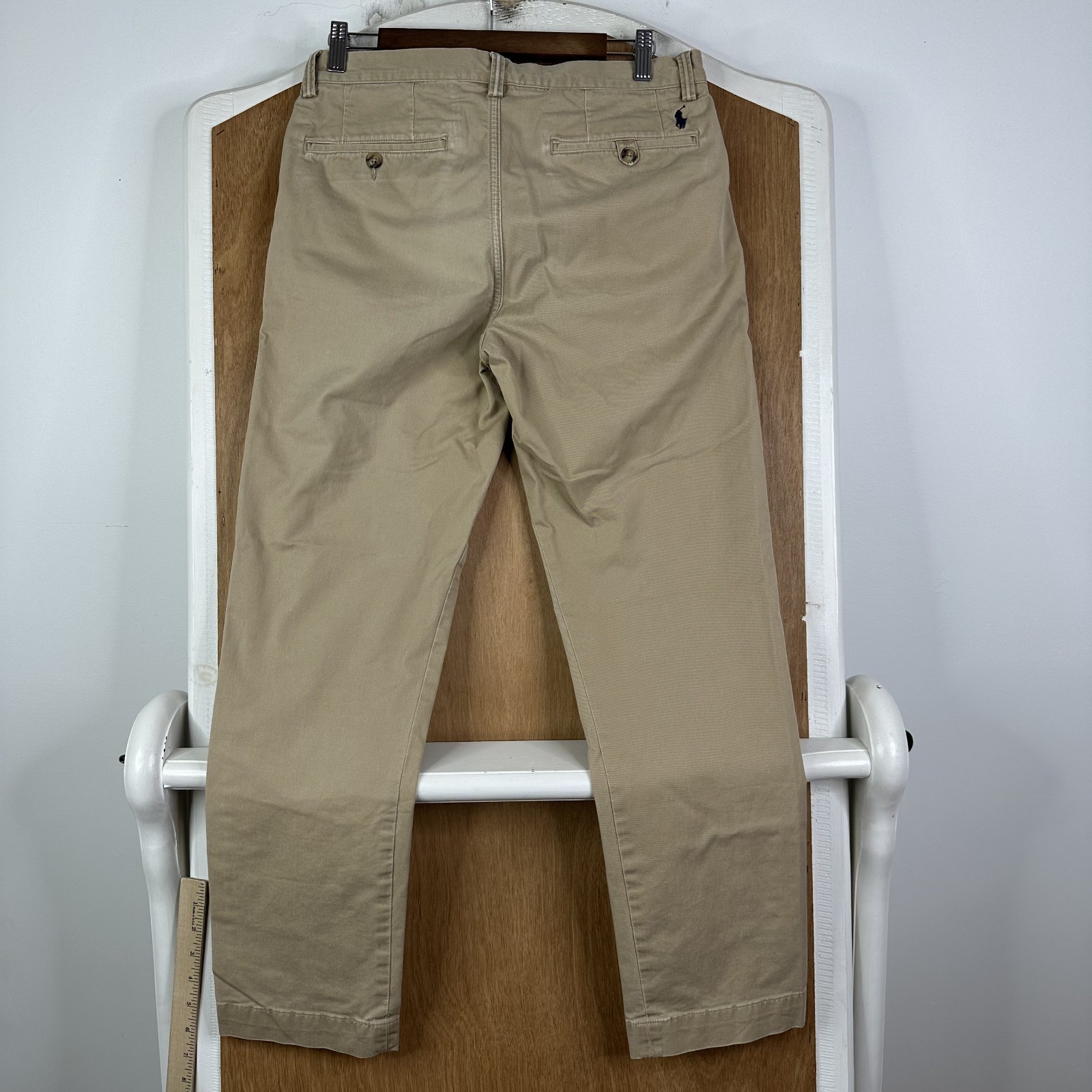 Polo Ralph Lauren Pants Mens 30×30 Khaki Brown Cotton Chino Flat Front Straight