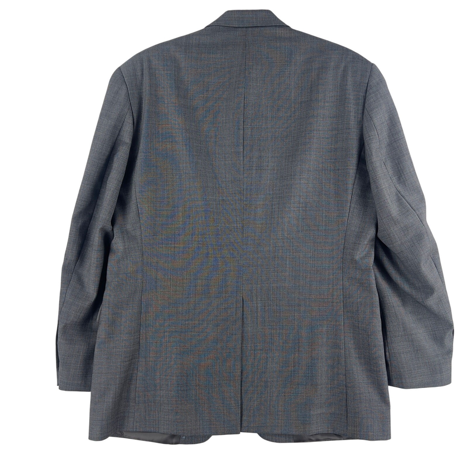 Chaps Mens 2 Piece Suit 42R 36×34 Gray Plaid 100% Wool Pleated Cuffed Two-Button