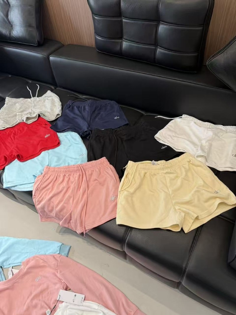 NEW AIo Yoga Sports Set Cropped Accolade Crewneck Pullover+Shorts Suit Women Set