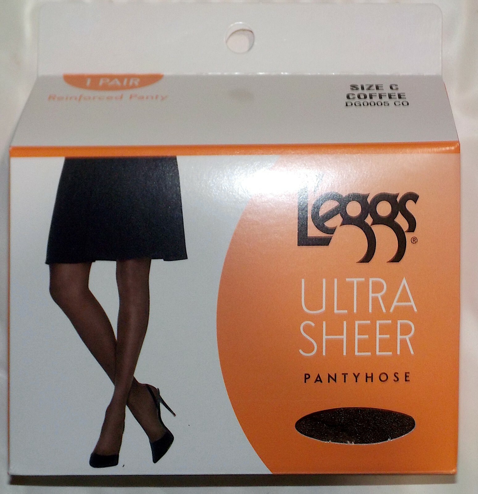 5-Pair New Hose Pantyhose, L’eggs Ultra Sheer Reinforced-Panty DG0005 Coffee C
