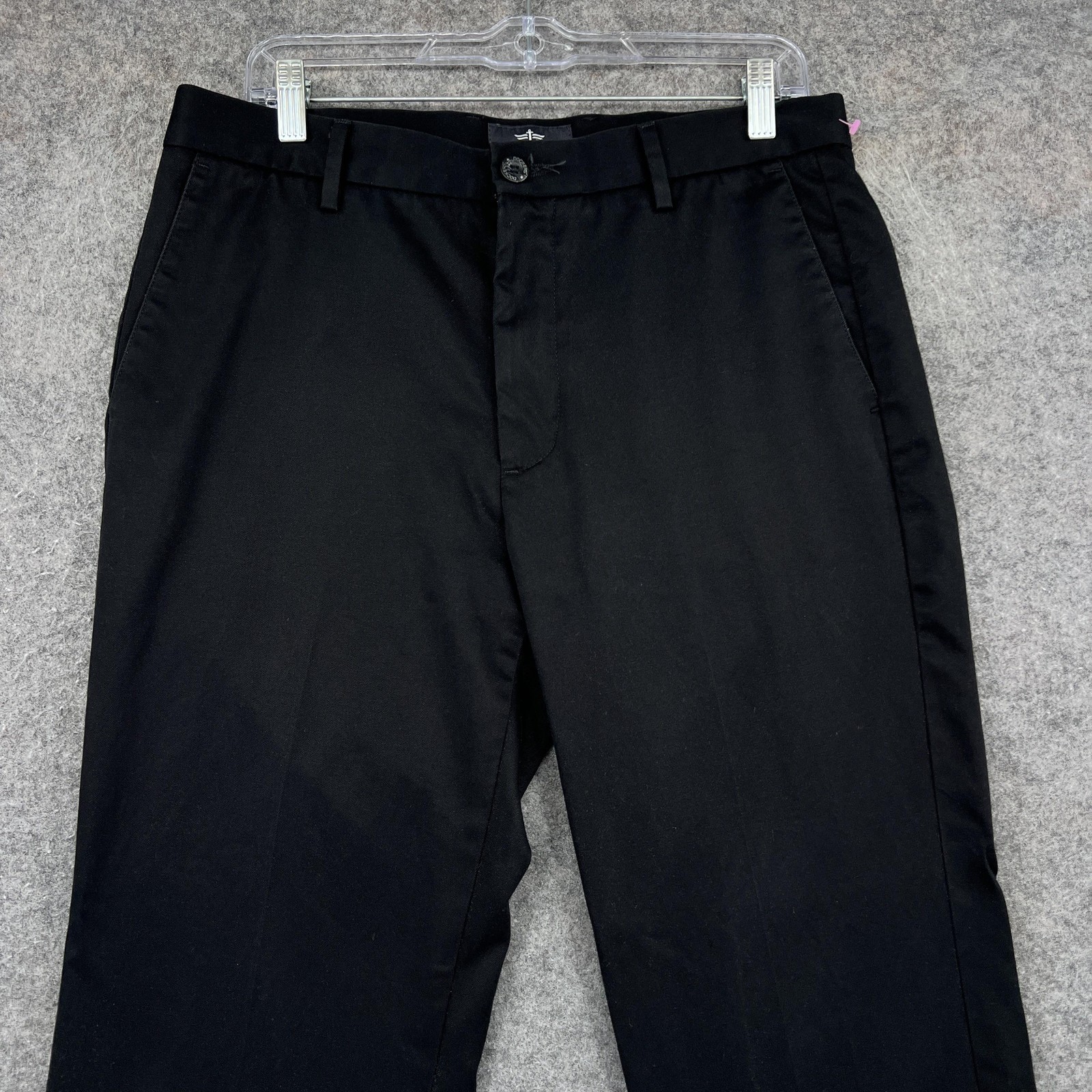 Dockers Chino Pants Mens 33×30 Black Signature Khaki Slim Fit Flat Front