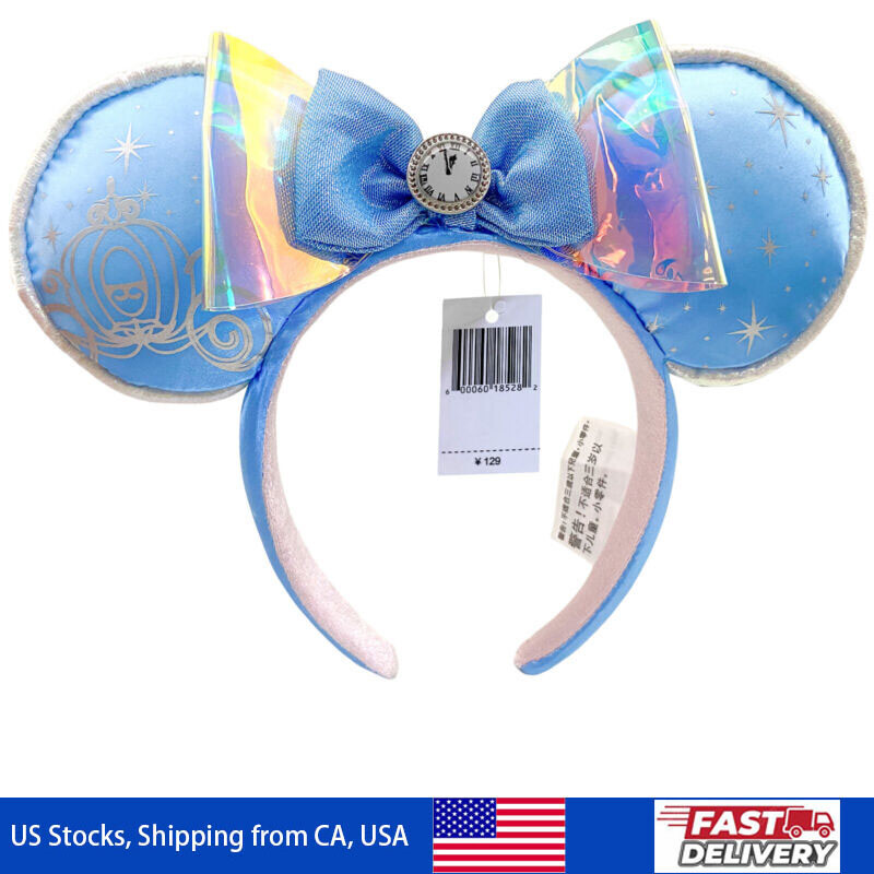 Disney-Park’s 2025 Cinderella Minnie Mouse Blue Ears Headband Disneyland NWT