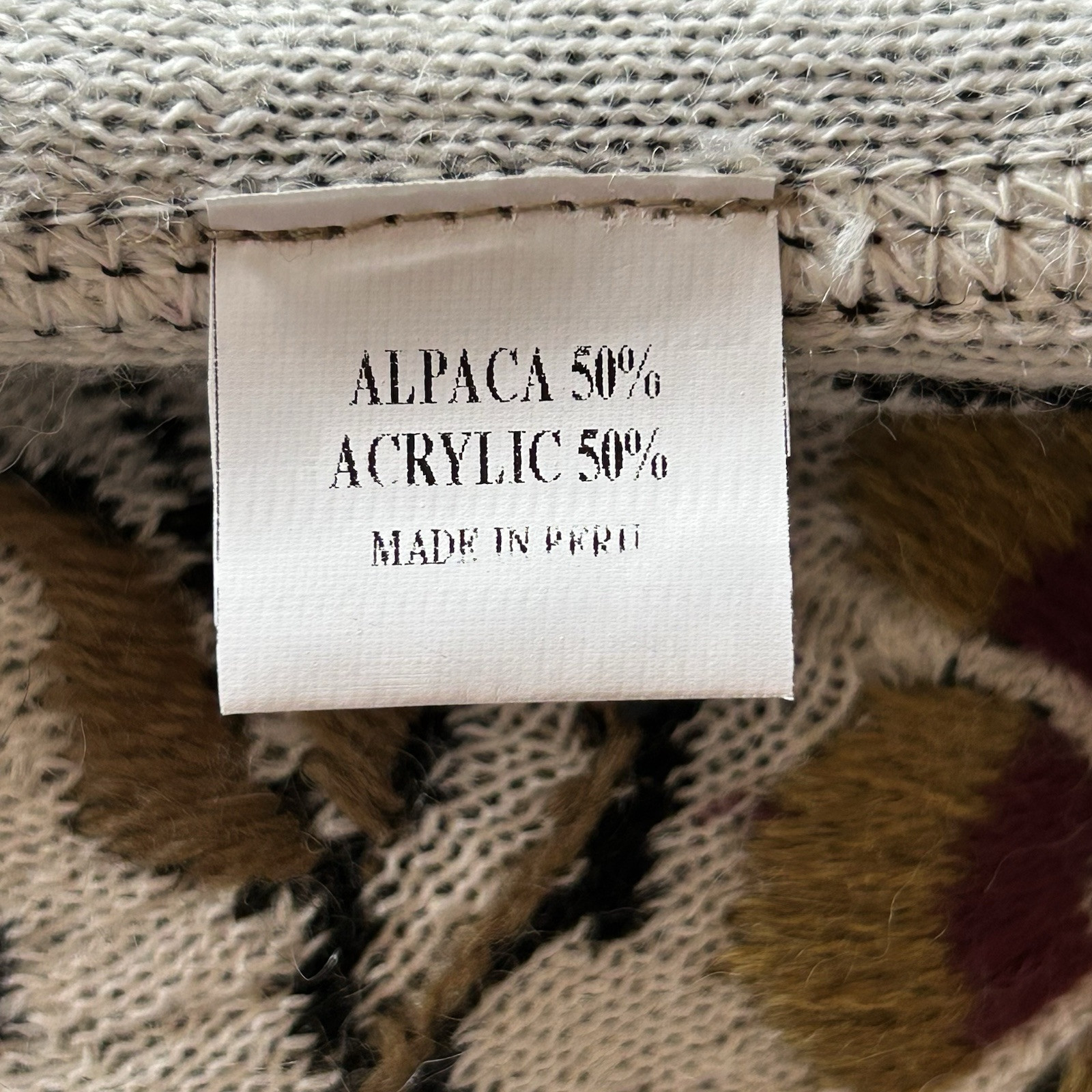 Simply Natural Alpaca Blend L/XL Floral Embroidered Cardigan Reversible NWOT